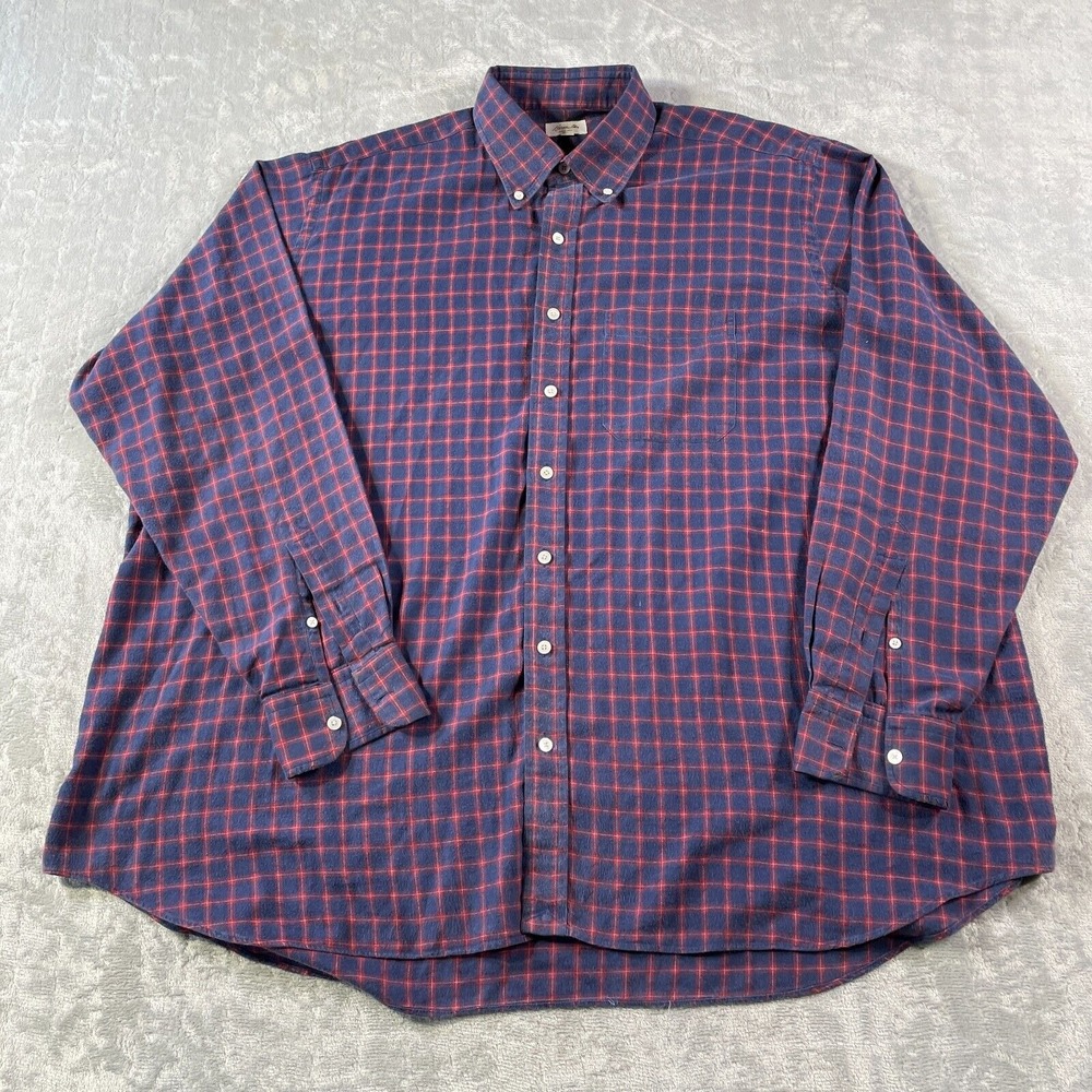 Hamilton Shirt‎ Co Mens 16.5 33 Plaid Soft Preppy Luxury Office Button Down